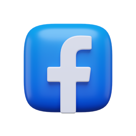 A 3D blue square icon with rounded edges features a white lowercase letter f in the center, representing the Facebook logo. The background is light gray, making it perfect for showcasing 2023 rankings or sharing your Rider Position updates online.