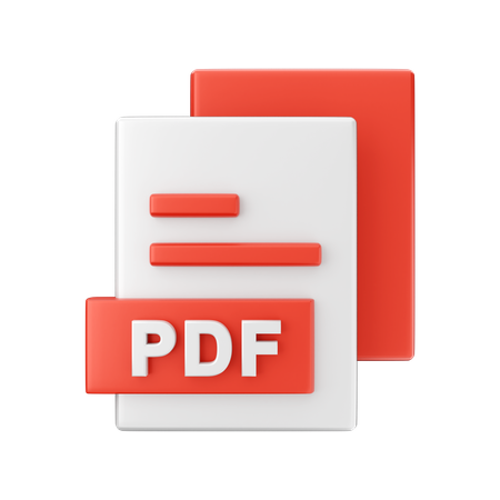 3D illustration of a white document icon with red highlights and PDF written on a red label, featuring another red document partially visible behind it, representing a 2023 Rider Position report.