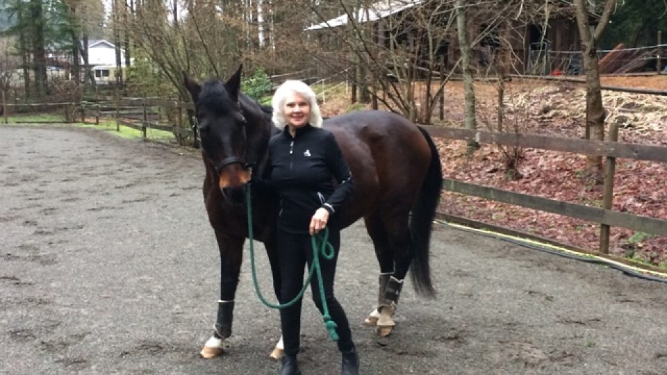 Strides member Colleen with her horse Prestley.
